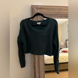 Green cropped sweater. Size Small.
